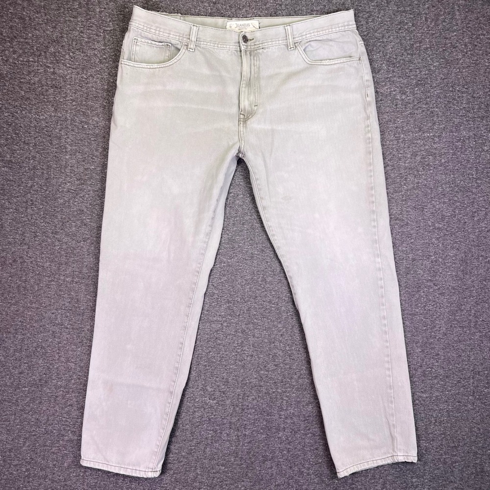 Jeanius Akademiks Jeans Mens 42x32 Olive Straight Baggy Streetwear 395 Y2K Flap